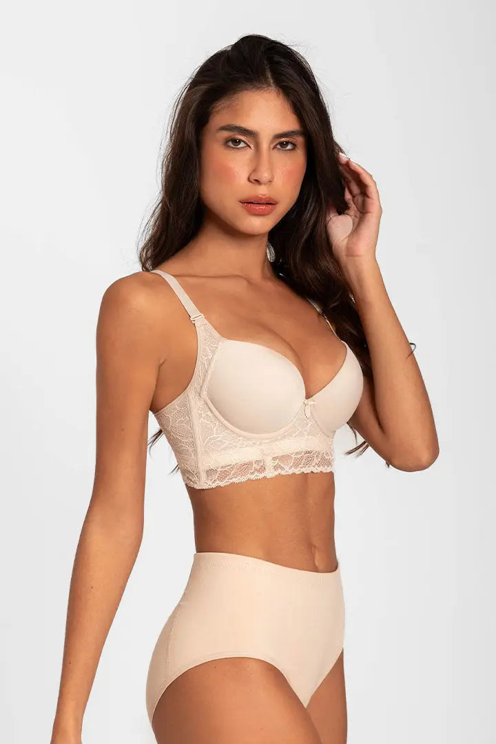 Panty clásico de algodón con alto cubrimiento Diane & Geordi - Color PIEL