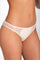 Panty tanga unicolor con laterales en encaje Diane & Geordi, color piel de lado detalle 