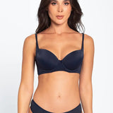 Panty tanga con franjas de control frontal y ajuste suave – Diane & Geordi, colro azul oscuro