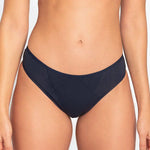 Panty tanga con franjas de control frontal y ajuste suave – Diane & Geordi, colro azul oscuro