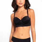 Panty tanga con mayor cubrimiento posterior y elásticos suaves – Diane & Geordi, color negro