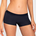 Panty bóxer Diane & Geordi con alto cubrimiento en algodón - color azul oscuro detalle de frente