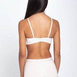 Panty bóxer Diane & Geordi con alto cubrimiento en algodón - color blanco de espalda