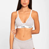 Panty bóxer Diane & Geordi con alto cubrimiento en algodón - color gris jaspe