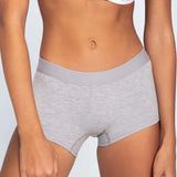 Panty bóxer Diane & Geordi con alto cubrimiento en algodón - color gris detalle 