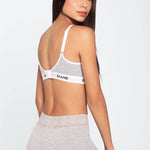 Panty alto con encaje y control en abdomen – Diane & Geordi color gris jaspe de espalda detalle
