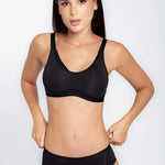 Panty hipster de algodón peinado con ajuste cómodo, color negro