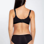 Panty hipster de algodón peinado con ajuste cómodo, color negro de espalda