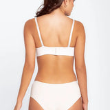 Panty hipster de algodón peinado con ajuste cómodo, color blanco de espalda