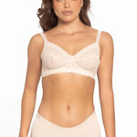 Panty bóxer Diane & Geordi Ref. 6590 con alto cubrimiento, color blanco de frente 