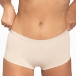 Panty bóxer Diane & Geordi Ref. 6590 con alto cubrimiento, color piel de frente plano cerrado 