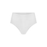 Vista frontal del panty clásico en algodón peinado – Diane & Geordi, fondo transparente, color blancoo