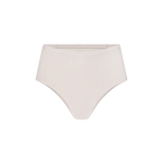 Vista frontal del panty clásico en algodón peinado – Diane & Geordi, fondo transparente, color blanco