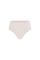 Vista frontal del panty clásico en algodón peinado – Diane & Geordi, fondo transparente, color blanco