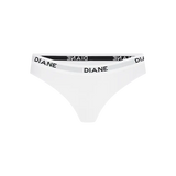 Panty brasilera Diane & Geordi en algodón unicolor – color blanco