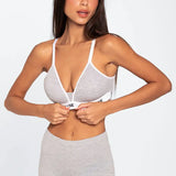 Biker unicolor Diane & Geordi en algodón melange – colro gris jaspe