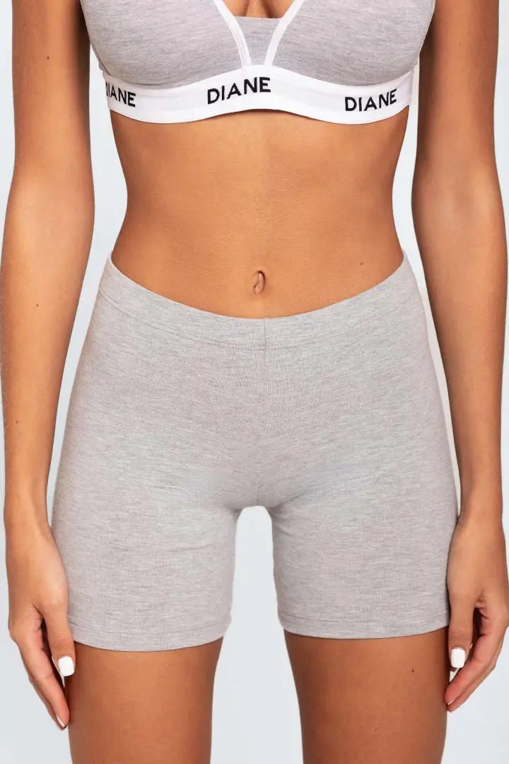 Biker unicolor Diane & Geordi en algodón melange – colro gris jaspe plano americano