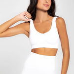 Panty sin costuras con cubrimiento total y refuerzo en algodón – Diane & Geordi, color blanco 