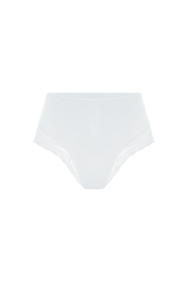 Panty clásico de microfibra de lujo, encaje y tul premium (020759)
