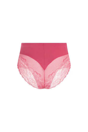 Panty clásico de microfibra de lujo, encaje y tul premium (020759)