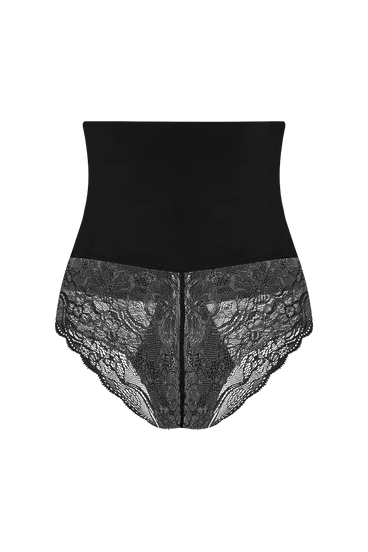Panty clásico de microfibra de lujo, encaje y Powernet (020736)