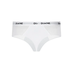 panty brasilera unicolor con costados en tul, color blanco, fondo transparente