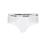panty brasilera unicolor con costados en tul, color blanco