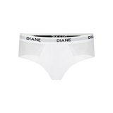 panty brasilera unicolor con costados en tul, color blanco