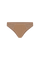 Panty tanga unicolor con laterales en encaje Diane & Geordi, color piel amber de lado background transparent