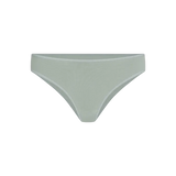 Ropa interior tipo tanga con diseño anatómico – Diane & Geordi, color verde, fondo transparente