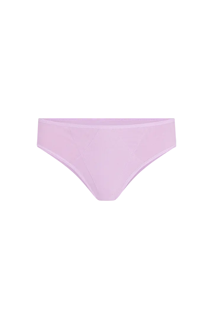 Panty tanga unicolor de algodón peinado premium (6009)