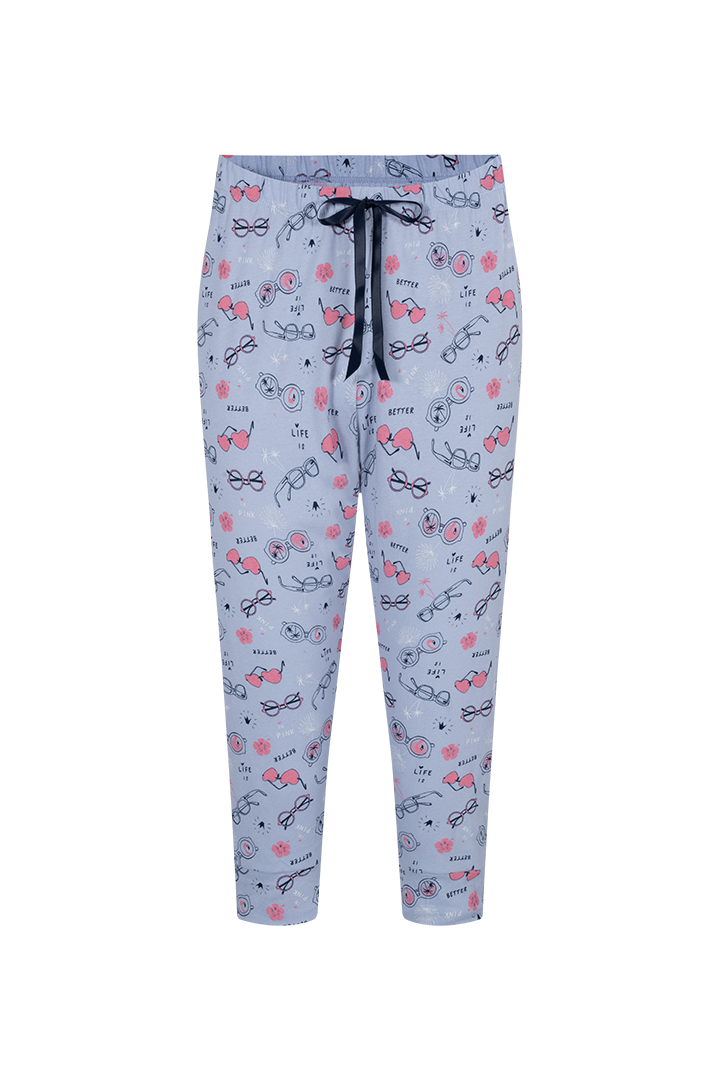 Pijama Conjunto Camiseta Manga Corta y Capri tipo jogger corte costado (DF37L3)