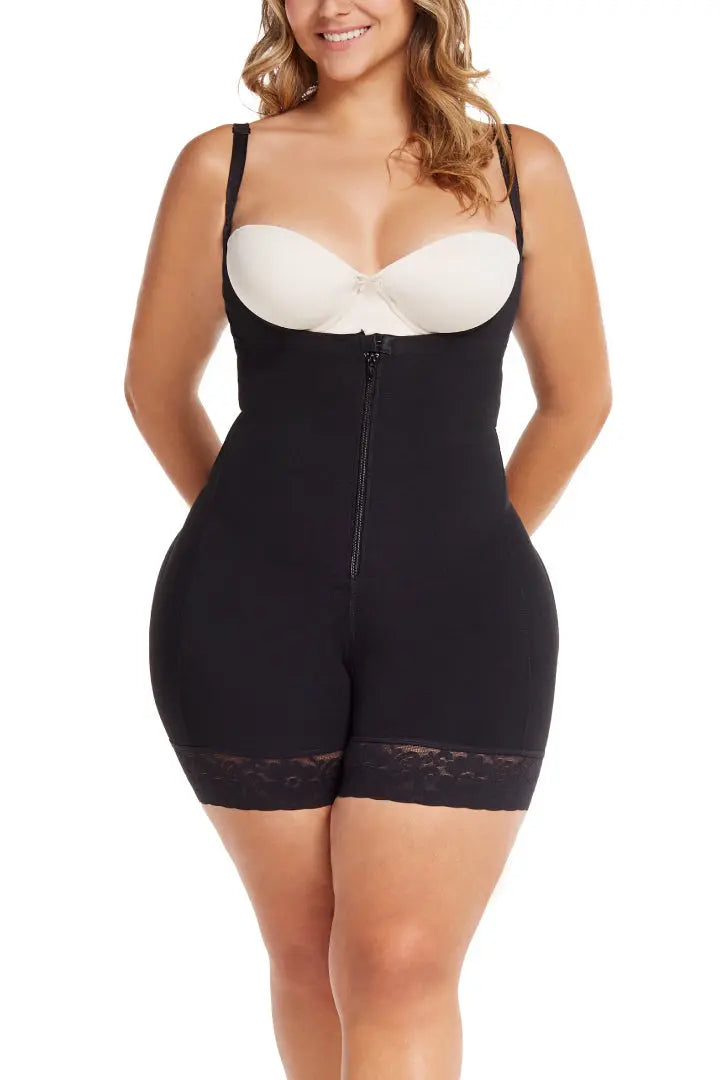 Faja PowerControl short compresión máxima realce glúteos, color negro 