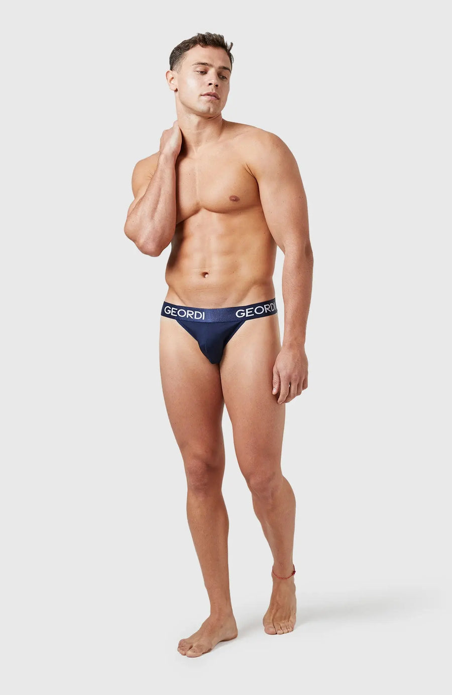 Tanga masculina en microfibra COLORS de Geordi color sólido | Color: azul oscuro 