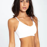Top Seamless sin costuras Diane & Geordi para mujer - color unicolor con copas removibles color BLANCO