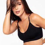 Top Seamless sin costuras Diane & Geordi para mujer - color unicolor con copas removibles color negro