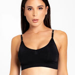 Top Seamless sin costuras Diane & Geordi para mujer - color unicolor con copas removibles color negro