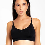 Top Seamless sin costuras Diane & Geordi para mujer - color unicolor con copas removibles color negro