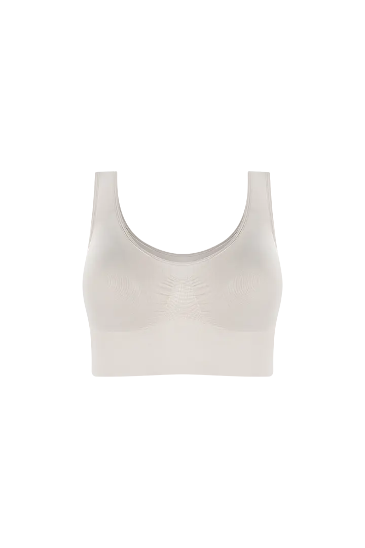 Top Seamless sin costuras Diane & Geordi - con copas removibles y tiras anchas, color piel