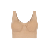 Top Seamless sin costuras Diane & Geordi - con copas removibles y tiras anchas, color piel