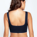 Top Seamless sin costuras Diane & Geordi - con copas removibles y tiras anchas, color negro