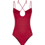 Vestido de Baño Enterizo con Espalda Profunda | Diane & Geordi, Color rojo
