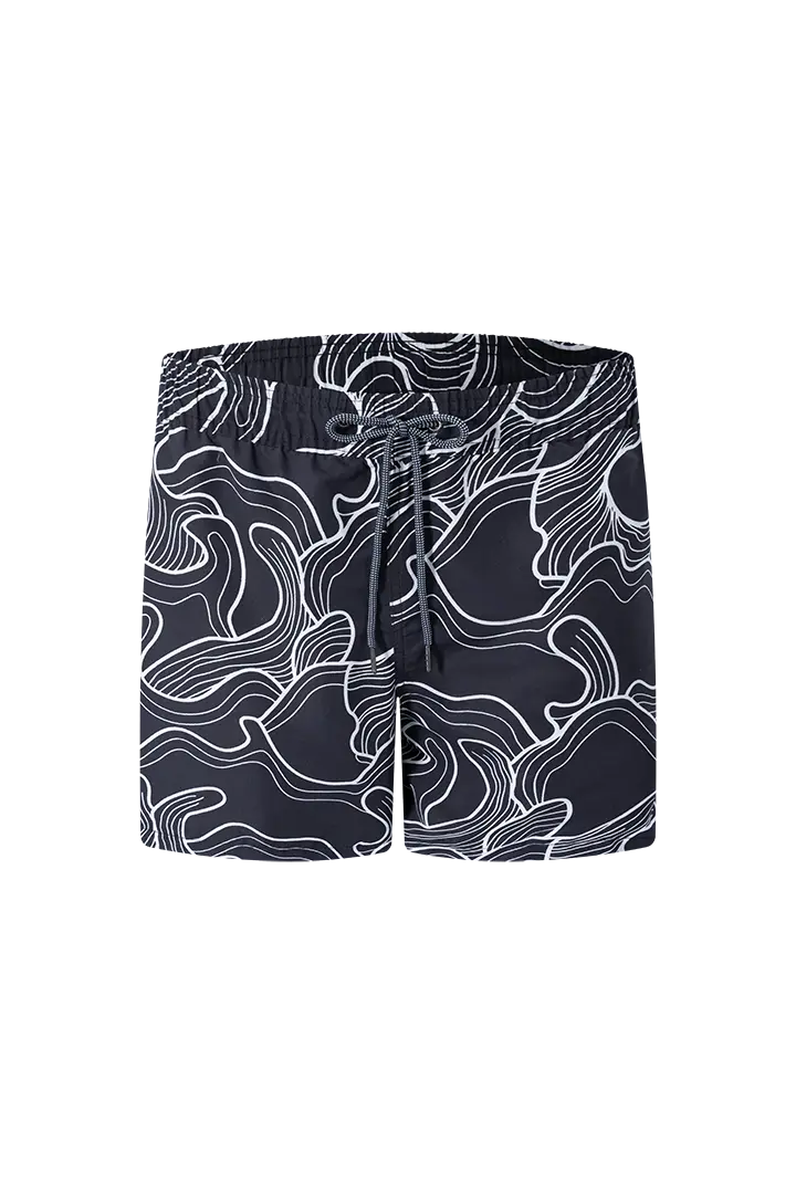 Bermuda de baño Geordi estampada para hombre – vista frontal