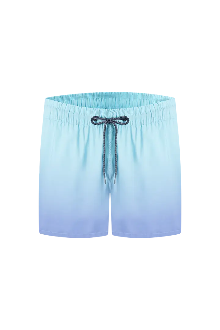 Bermuda de baño para hombre Geordi GD62R03 en diseño moderno degradado azul