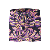 Bermuda de baño estampada con hojas multicolor para hombre Geordi GD62R18