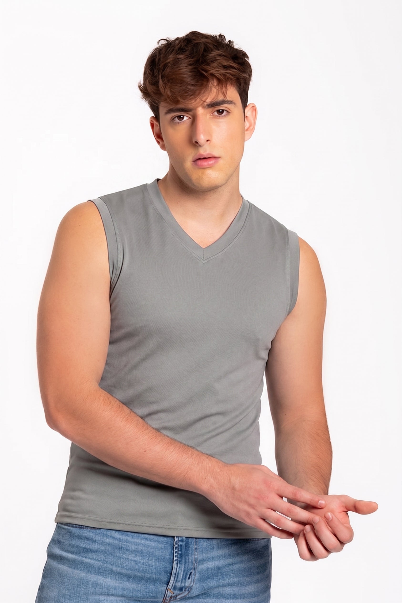 Camiseta cuello V (3995)