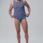 Hombre moelando camiseta tull Diane & Geordi