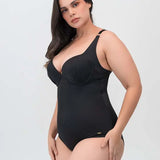 Vestido de baño enterizo con copa 3/4 y compresión en abdomen Diane & Geordi, color negro