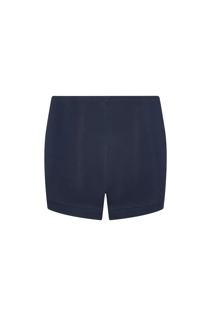 Panty bóxer alto cubrimiento Diane & Geordi, color azul oscuro fondo transparente 