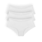 Pack de 3 panties cacheteros invisibles Diane & Geordi, color blanco